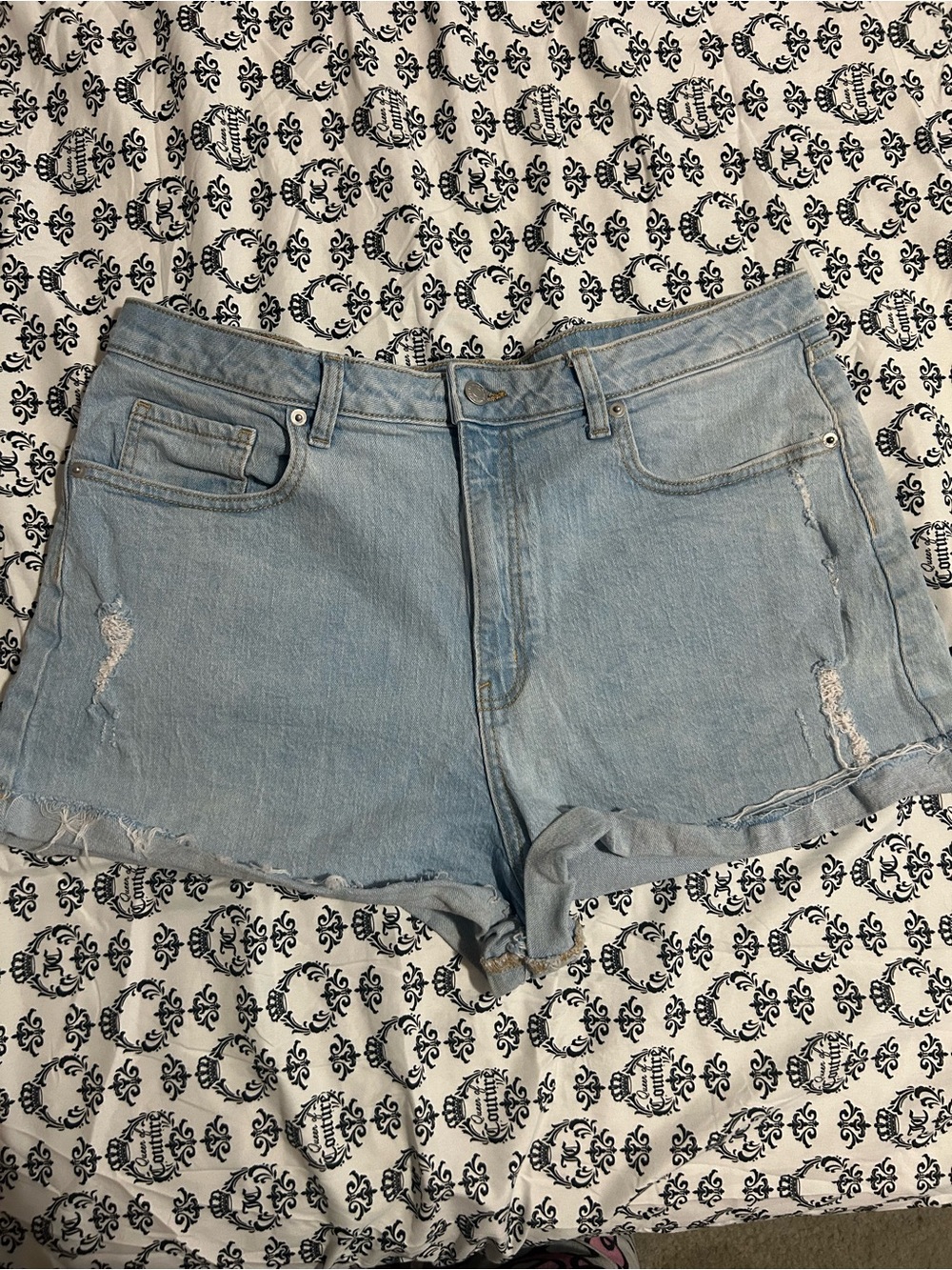 wild fable Light Blue Distressed Denim Shorts